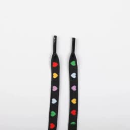 Fashion Red Heart Flat Shoelaces - Durable Acetate, for Sports/Casual Shoes, Easy-Tie Design