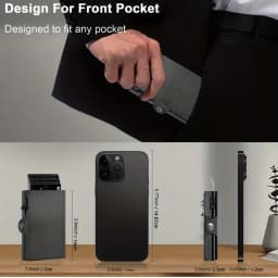 2025 New Fashion True Pickup Bag Automatic Pop up Metal Wallet RFID Anti theft Brush Large Capacity Card Clip for Men and Women
