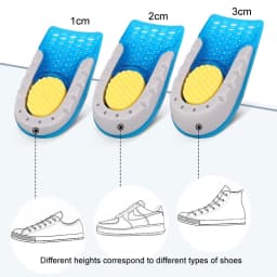 Silicone Gel Invisible Growing Heel 1-3cm Lift Soles High Quality TPE Heightened Insole Height Increase Half Shoes Pad Men Women