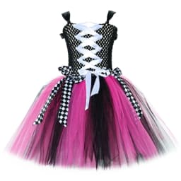 Girls for Hot Pink Black Pirate Costumes Captain Pirate Tutu Dress with Eyes Patch Head Bandana Kids Carnival Halloween Outfits