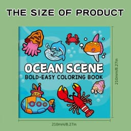 Children's Painted Painting Book Ocean Scene Bold-Easy Coloring Book Picture Book School Early Education Enlightenment