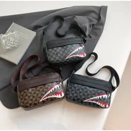Casual Fashion Crossbody Large Capacity Small Square Bag Creative Shark Mouth Crossbody Bag Simple Coin Purse