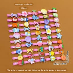 20 random sweet temperament girl pink hair clips in 20 styles