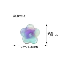Korean Style Floral Acetate Mini Claw Clip for Women, Sweet Cute Resin Hair Clip, Shark Clip for Thin Hair and Bangs