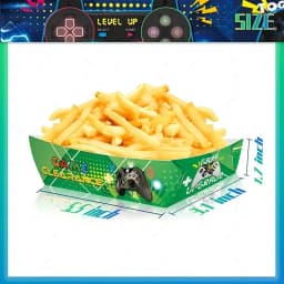 12/24/36PCS Video Game Disposable Paper French Fry Boxes Food Serving Trays Candy Snack Popcorn Box Birthday Party Favors Shower