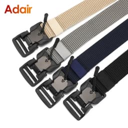 Man Belt Nylon Webbing Working Belt Casual Belt Men Magnetic Canvas Buckle Fabric Waist Belt Men's Trousers Waistband HB050