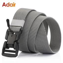 Man Belt Nylon Webbing Working Belt Casual Belt Men Magnetic Canvas Buckle Fabric Waist Belt Men's Trousers Waistband HB050