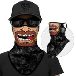 Bicycle UV Protection Face Mask Hiking Fishing Breathable Neck Cover Quick-drying Cycling Triangle Scarf Halloween 3D Skull Mask
