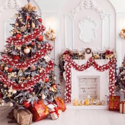 4M/8M Christmas Snowflake Tinsel Garland Xmas Tree Decoration Christmas Red Twist Garland Ceiling Hanging New Year Party Decor