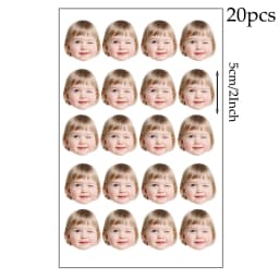 Customized Personalized Face Sticker Birthday Wedding DIY Decor Paper Cake Toppers Banner Cute Pet Custom Stickers Pendant