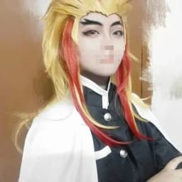Rengoku Kyoujurou Wig Kimetsu No Yaiba Cosplay Red Yellow Mixed Heat Resistant Synthetic Hair Role Play Halloween Costume Wigs