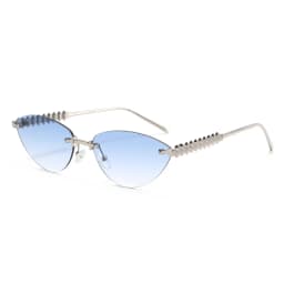 Cycling 1/2pcs Frameless Metal Cat Eye Fashion Sunglasses Triangle Rivets Personalized Women's Sunglasses Outdoor Travel Eyewear