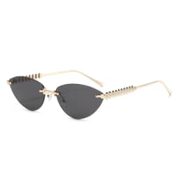 Cycling 1/2pcs Frameless Metal Cat Eye Fashion Sunglasses Triangle Rivets Personalized Women's Sunglasses Outdoor Travel Eyewear