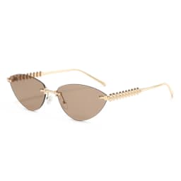 Cycling 1/2pcs Frameless Metal Cat Eye Fashion Sunglasses Triangle Rivets Personalized Women's Sunglasses Outdoor Travel Eyewear