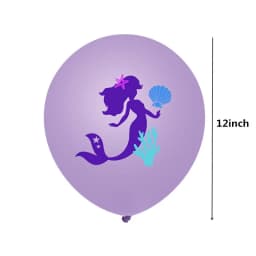 16pcs Mixed Mermaid Sea Life Animals Balloon 12inch Latex Balloon for Kids Girls Birthday Party Baby Shower Decoration
