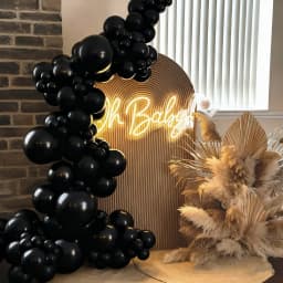 132pcs Black Balloons - 18/12/10/5 Inch - for Black Theme Birthday Wedding Baby Shower Halloween Grad Anniversary Party Arch Kit