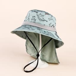 Spring and Summer New Printed Dinosaur Children's Size-Coded Sunshade Fisherman HatINSForeign Trade Sun Hat UV Protection Thin