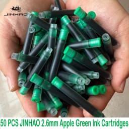 JINHAO 50/12 PCS 12 Colors 2.6mm/3.4mm Fountain Pen Ink Cartridges For Majohn Hongdian Ink School Office Supplies Stationery