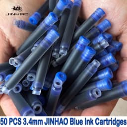 JINHAO 50/12 PCS 12 Colors 2.6mm/3.4mm Fountain Pen Ink Cartridges For Majohn Hongdian Ink School Office Supplies Stationery