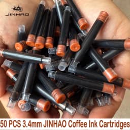 JINHAO 50/12 PCS 12 Colors 2.6mm/3.4mm Fountain Pen Ink Cartridges For Majohn Hongdian Ink School Office Supplies Stationery