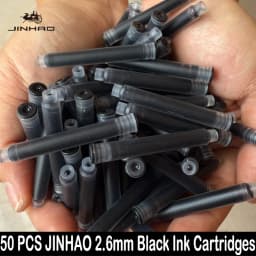 JINHAO 50/12 PCS 12 Colors 2.6mm/3.4mm Fountain Pen Ink Cartridges For Majohn Hongdian Ink School Office Supplies Stationery