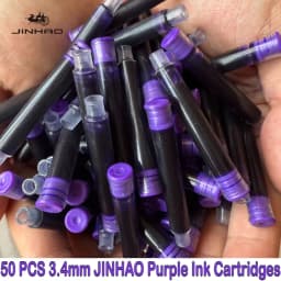 JINHAO 50/12 PCS 12 Colors 2.6mm/3.4mm Fountain Pen Ink Cartridges For Majohn Hongdian Ink School Office Supplies Stationery