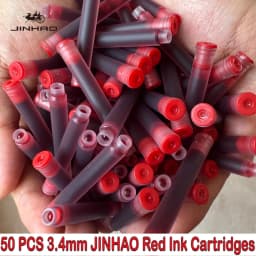 JINHAO 50/12 PCS 12 Colors 2.6mm/3.4mm Fountain Pen Ink Cartridges For Majohn Hongdian Ink School Office Supplies Stationery