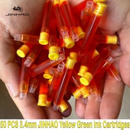 JINHAO 50/12 PCS 12 Colors 2.6mm/3.4mm Fountain Pen Ink Cartridges For Majohn Hongdian Ink School Office Supplies Stationery