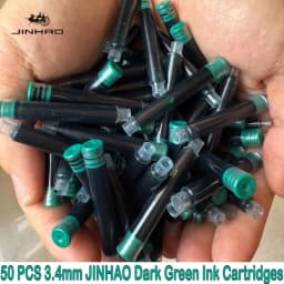 JINHAO 50/12 PCS 12 Colors 2.6mm/3.4mm Fountain Pen Ink Cartridges For Majohn Hongdian Ink School Office Supplies Stationery