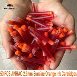JINHAO 50/12 PCS 12 Colors 2.6mm/3.4mm Fountain Pen Ink Cartridges For Majohn Hongdian Ink School Office Supplies Stationery