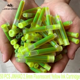JINHAO 50/12 PCS 12 Colors 2.6mm/3.4mm Fountain Pen Ink Cartridges For Majohn Hongdian Ink School Office Supplies Stationery