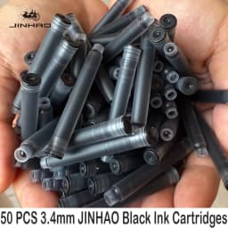 JINHAO 50/12 PCS 12 Colors 2.6mm/3.4mm Fountain Pen Ink Cartridges For Majohn Hongdian Ink School Office Supplies Stationery