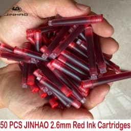 JINHAO 50/12 PCS 12 Colors 2.6mm/3.4mm Fountain Pen Ink Cartridges For Majohn Hongdian Ink School Office Supplies Stationery