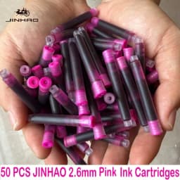 JINHAO 50/12 PCS 12 Colors 2.6mm/3.4mm Fountain Pen Ink Cartridges For Majohn Hongdian Ink School Office Supplies Stationery