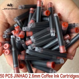 JINHAO 50/12 PCS 12 Colors 2.6mm/3.4mm Fountain Pen Ink Cartridges For Majohn Hongdian Ink School Office Supplies Stationery