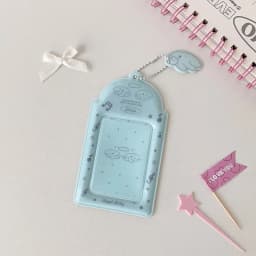 INS Fashion Korean Girl 3inch Idol Photo Storage Card Holder Cute Angel Wings Holder Pendant Card Clip Student Campus Card Cover
