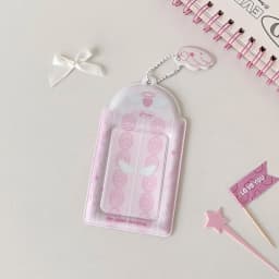 INS Fashion Korean Girl 3inch Idol Photo Storage Card Holder Cute Angel Wings Holder Pendant Card Clip Student Campus Card Cover