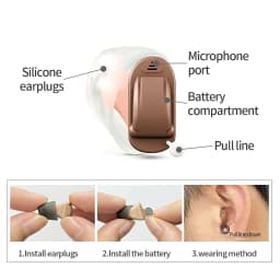 Signia 8 Channels Digital Invisible CIC Hearing Aid RUN Click ITC Signia Smartphone APP Fit Dry Case
