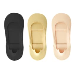 3 Pairs Of Women's Summer And Autumn Soft And Fashionable Thin Anti Slip Padded Short Socks