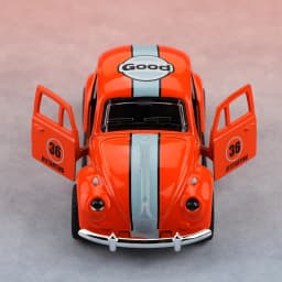 (Bagged) 1:38 Classic Retro Alloy Beetle, Cute Alloy Pull-back Car, Children's Toy, Adorable Antique Style