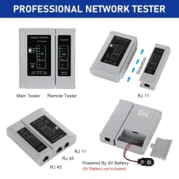RJ45 CAT6 Crimping Tool Kit with Pass Through Connector,Boots and Tester for Cat5e Cat6 UTP Ethernet Cale
