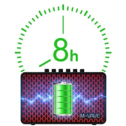 M-VAVE SP100 Guitar Amp: 9 Amp Voices/16 FX/Bluetooth Audio/Built-in Battery/Wireless Practice & Supports External Footswitch