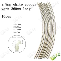 HUATOOL 10PCS Fingerboard Frets Fret Wire For Acoustic Guitar Brass Frets 2.0/2.2/2.4/2.7/2.9/3.2mm L260mm