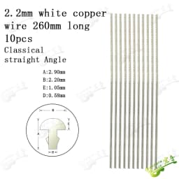 HUATOOL 10PCS Fingerboard Frets Fret Wire For Acoustic Guitar Brass Frets 2.0/2.2/2.4/2.7/2.9/3.2mm L260mm