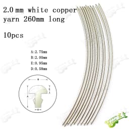 HUATOOL 10PCS Fingerboard Frets Fret Wire For Acoustic Guitar Brass Frets 2.0/2.2/2.4/2.7/2.9/3.2mm L260mm