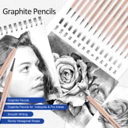 Professional Drawing Sketching Pencil Set,5H-14B Graphite Pencils for Pro Artists,Drawing,Drafting,Sketching,Shading(14 pcs)