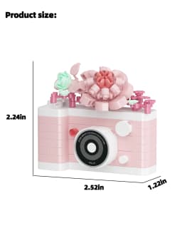 Vintage Camera & Flowers Building Blocks DIY Toys Small Particle Bricks Assembly Puzzle Toys For Friend Gifts Christmas Gifts
