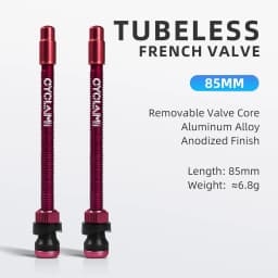 2 Pcs CYCLAMI Bicycle Tubeless Valve Aluminum Alloy Presta Removable Detachable Valve FV Ultralight Tire Nipple 45mm 65mm 85mm
