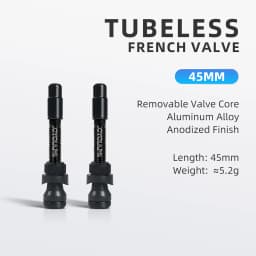 2 Pcs CYCLAMI Bicycle Tubeless Valve Aluminum Alloy Presta Removable Detachable Valve FV Ultralight Tire Nipple 45mm 65mm 85mm