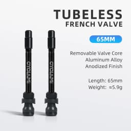 2 Pcs CYCLAMI Bicycle Tubeless Valve Aluminum Alloy Presta Removable Detachable Valve FV Ultralight Tire Nipple 45mm 65mm 85mm